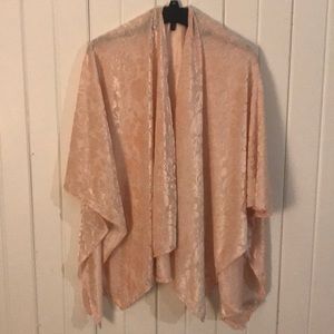 Pink floral textured Valore shrug